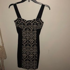 Black tribal bandage dress size small!